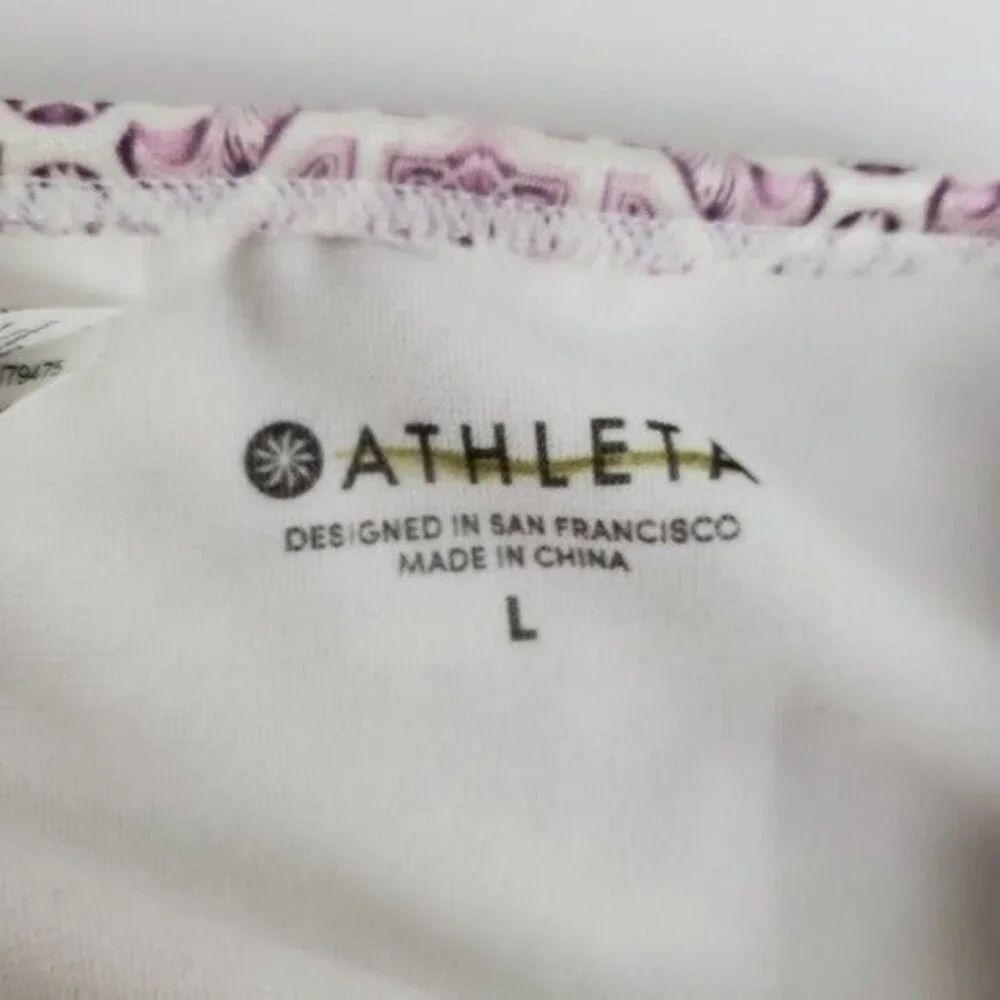 Athleta Aqualuxe Print Ladder Front Bikini Bottom